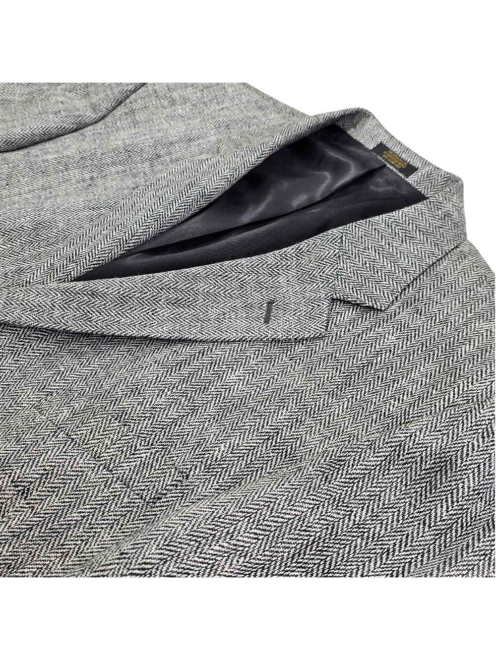 Classic Clothiers 48R 100% Silk Herringbone Sport Coat Gray Made USA NWT - Picture 4 of 15